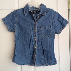 GAP Blue Denim Button Down Shirt